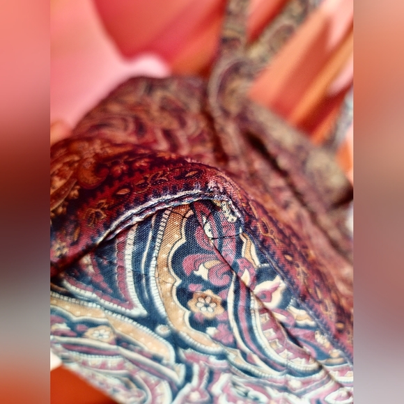 Vera Bradley Tote Medium Mocha Fall Print 1996 - Picture 8 of 11